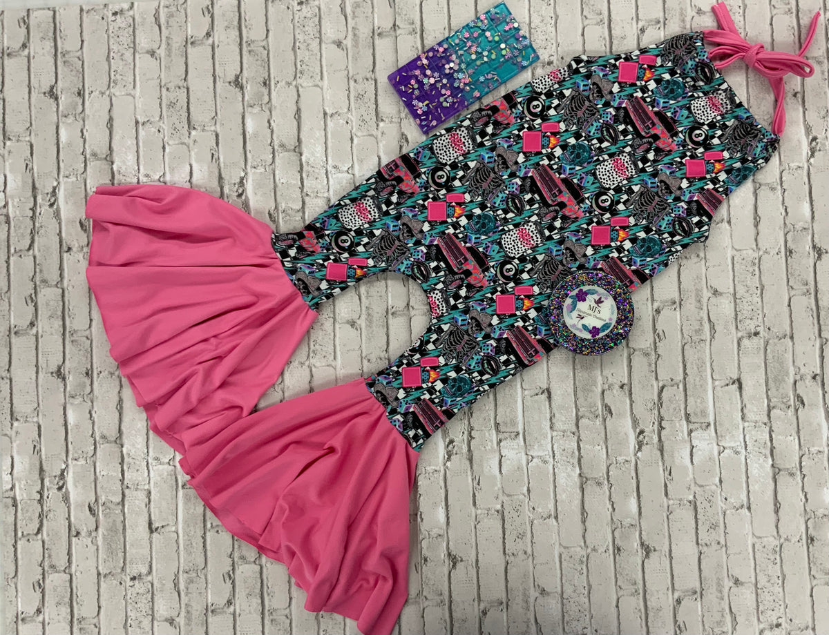 2T Pink Trucks Frida Romper