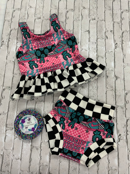 Custom Paisley Top and Bummies Set
