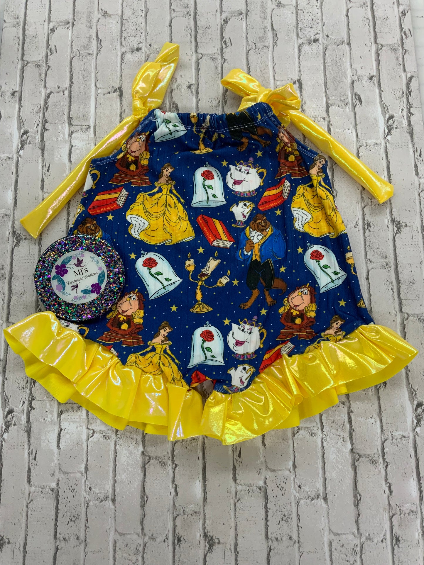 Rose Romper: 6-9 Months