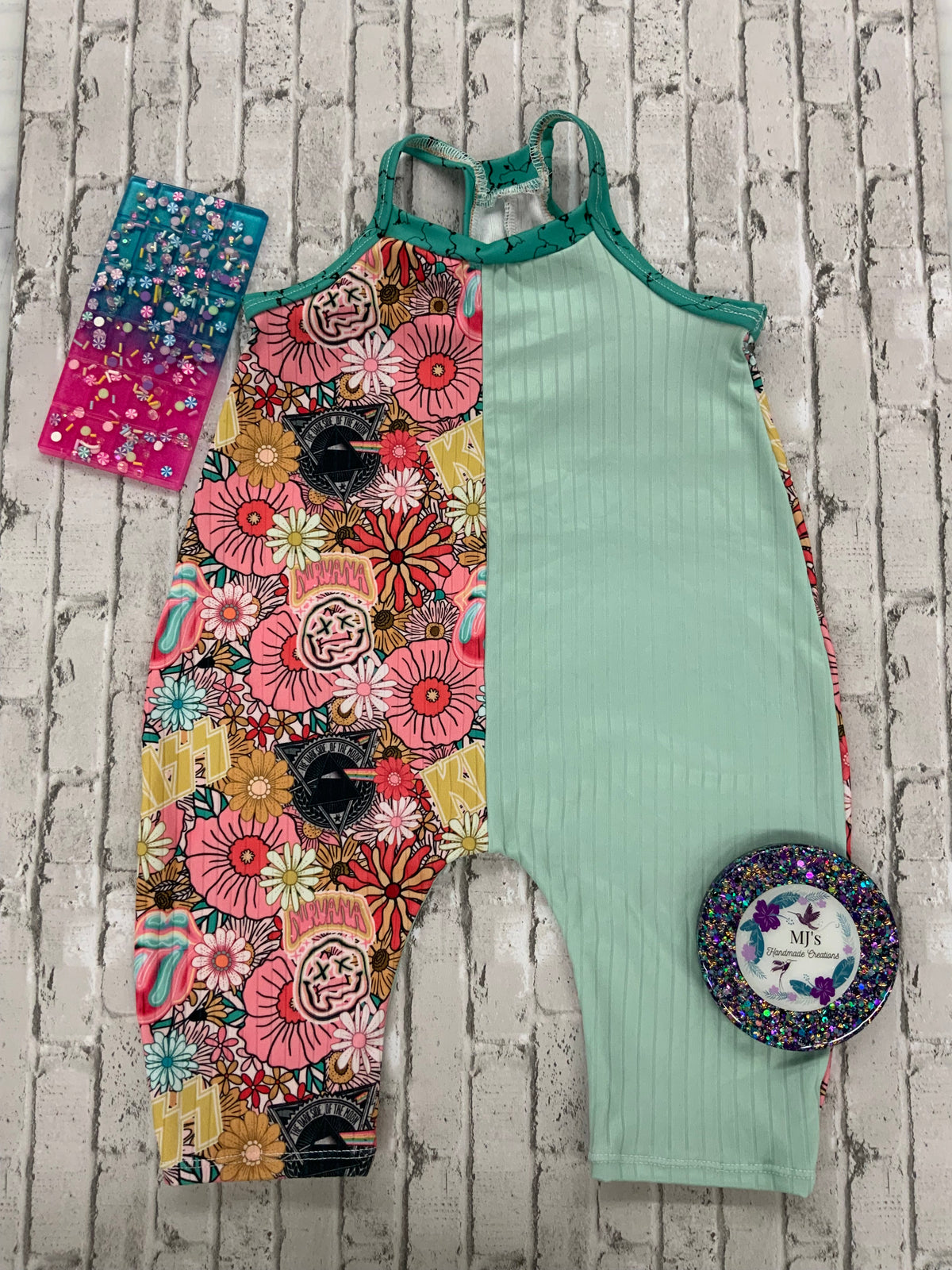 9-12 Months Floral Bands Terran Romper